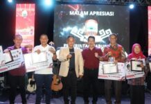 Puncak Malam Apresiasi, Bupati Nanang Ermanto Serahkan Hadiah Lomba Inovasi, Teknologi Tepat Guna, dan Karya Tulis Ilmiah Balitbang 2023