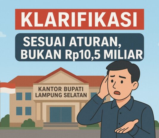 Tak Benar Rp10,5 Miliar, Pemkab Lampung Selatan Klarifikasi Soal Anggaran BPO Bupati