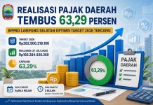 Realisasi Pajak Daerah Lampung Selatan Tembus 63,29 Persen, BPPRD Optimistis Target 2026 Tercapai